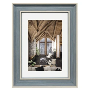 Fotorahmen aus Kunststoff " Rustic ", Grau-Blau, 30 X 40 CM - Picture 1 of 1