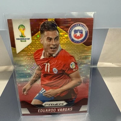 2014 Panini Prizm World Cup Yellow & Red Pulsar Prizm Eduardo Vargas #46 - Image 1 of 4