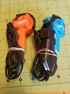 2 Hot Wheels Kidztech Electric Slot Car Race Track Blue & Orange Controllers - Picture 1 of 5