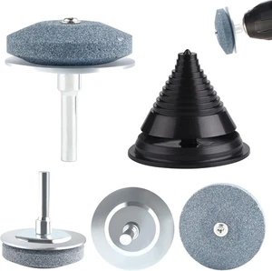 4 Stück Rasenmäher Messerschärfer (aufgerüstet) für Bohrmaschine und Rasenmäher Messer Balanc - Bild 1 von 2