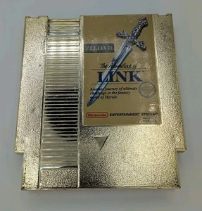 Zelda II 2 The Adventure of Link Gold Authentic, Nintendo NES - Picture 1 of 3