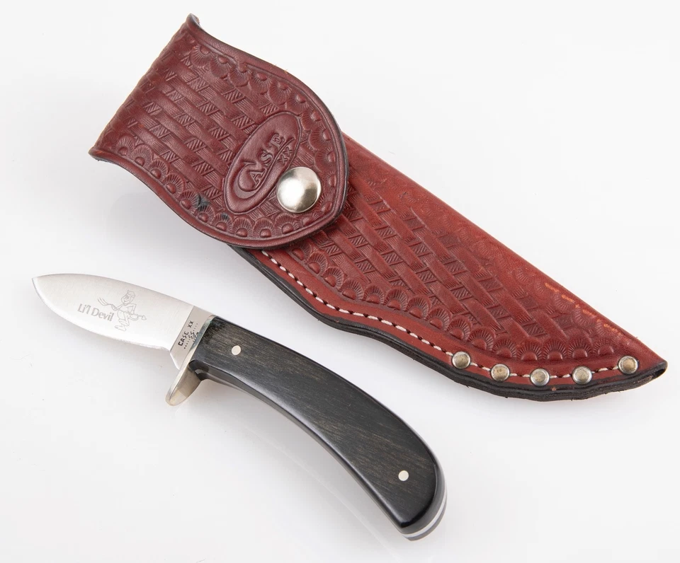 Vintage Case XX Li’l Devil Fixed Blade Knife Leather Sheath USA P51 SSP 1970’s - Image 1 of 4