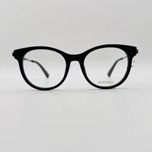 Diesel Eyeglasses For Men And Women Round Black Brown Mod. DL 5297 001 LOGO New - Picture 1 of 11
