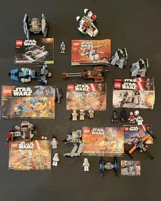 LEGO Star Wars lot Of 9 Sets 75130 75134 75167 75133 75076 75073 + More! W/ Figs - Image 1 of 4