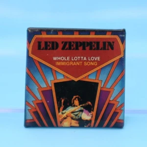 VINTAGE 1,5" quadratische LED ZEPPELIN Pinback Taste HERGESTELLT IN KANADA SEHR GUTER ZUSTAND + - Bild 1 von 2