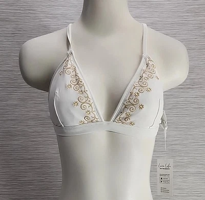 NWT Cupshe One Piece Swimsuit Size Large Ivory Gold Floral - Image 1 of 3