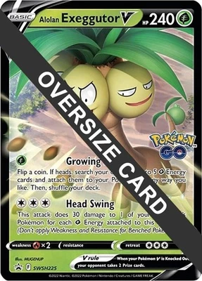 Alolan Exeggutor V SWSH225 Black Star Promo JUMBO SIZE Pokemon Cards TCG NM - Image 1 of 3