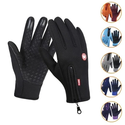 Winter Warm Windproof Waterproof Fleece Lined Thermal Touch Screen Gloves - Image 1 of 4