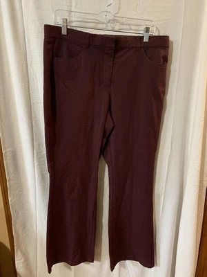 "Pantalones Isaac Mizrahi para mujer púrpura corte bota 14 pequeños 35"" cintura 28,5"" entrepierna nuevos" Foto 1 de 4