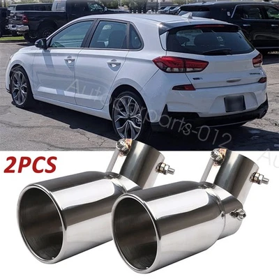 2PC Car Exhaust Pipe Tip Rear Tail Throat Muffler For Hyundai Elantra GT 2013-17 - Image 1 of 4