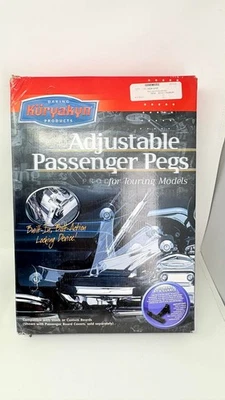 KURYAKYN 4353 Adjustable Passenger Pegs and Mount - Black/Chrome - HARLEY - Image 1 of 4