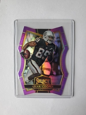 Amari Cooper Purple Prizm Die Cut 26/75 Panini Select Football 2016 Card No. 143 - Image 1 of 2
