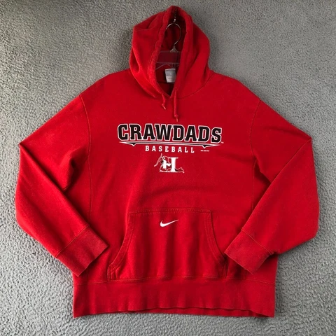 Nike Hickory Crawdads Minor League Baseball Team Hoodie Large Mens Sweatshirt Cover