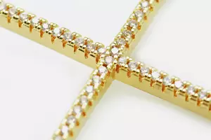 3Ct Round Cut Lab Created Diamond Cross Pendant 14K Yellow Gold Over Free Chain - Picture 1 of 5
