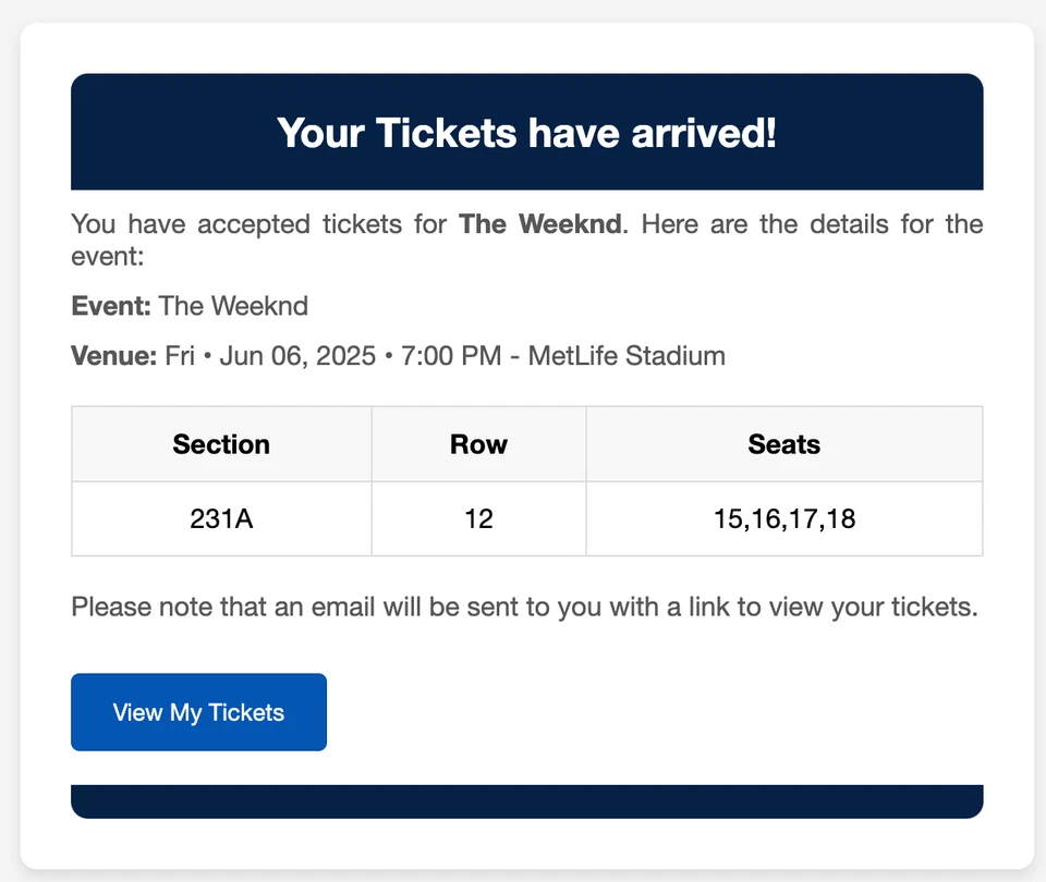 (3 SEATED TG) The Weeknd + Carti AHTD Tour NJ Metlife Friday 06/06/25 Tickets - Image 1 of 1