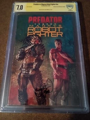 Predator Vs Magnus Robot Fighter TPB TP OOP Rare Cbcs 7.5 Signed Dave Dorman - Image 1 of 4