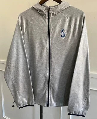 JAQUETA MASCULINA SEATTLE MARINERS GRANDE COM ZÍPER COMPLETO • MARCA '47 • NUNCA USADA! - Imagem 1 de 2