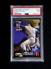 CHAN HO PARK 1998 CIRCA THUNDER RAVE BASEBALL CARD #247 PSA 7 NM  016/150 SKYBOX