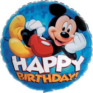 Mickey Mouse Happy Birthday Party Mylar Foil 18" Balloon - Picture 1 of 2