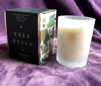 New Illume Gifted Glass Luxury Fragranced Soy Candle EVERGREEN, 9.2 oz Open Box - Image 1 of 4