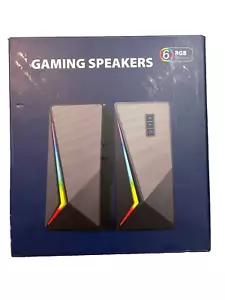 Gaming Speakers 6 RGB Colorful Lights YM-L9 OB - Picture 1 of 6