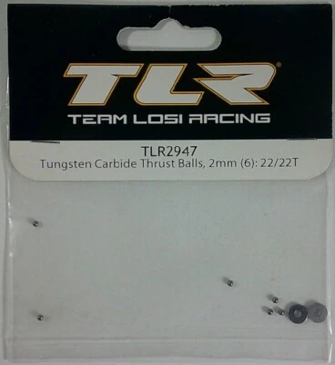 Team LR  TLR2947   Tungsten Carbide Thrust Balls 2mm (6): 22/22T   Free Shipping - Image 1 of 2