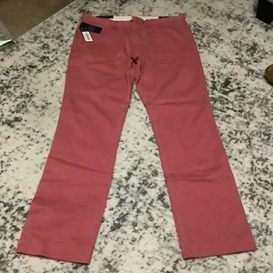 Polo Ralph Lauren Flat Stretch Slim Fit Chino Golf Pants Spring Red 34x32 NEW - Picture 1 of 7