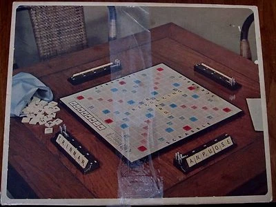 Vintage 1954 mini Scrabble Game Selchow & Righter Complete 100 Small wood tiles - Image 1 of 4