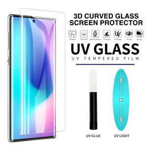 Samsung Galaxy S20 S10+ S9+ Note10 9 Liquid Glue Tempered Glass Screen Protector
