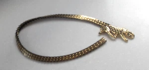 Vintage Damen goldfarbener Metallgürtel Leopardenschnalle kleiner flexibler Modegürtel - Bild 1 von 5