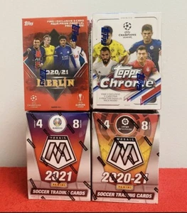 Topps Chrome UEFA Soccer Blaster + Merlin  + Mosaic Laliga & Euro Blaster Lot! - Picture 1 of 3