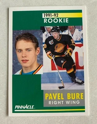 NHL PAVEL BURE Canucks 1991-92 Pinnacle ROOKIE RC Hockey Trading CARD #315 - Image 1 of 3