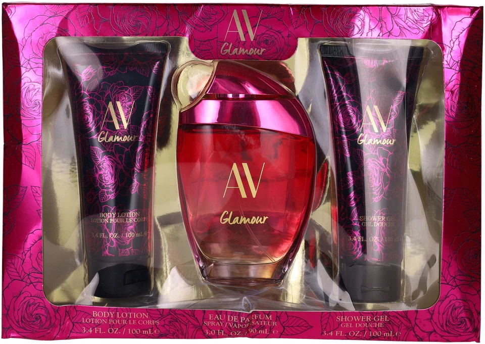 Glamour Charming by Adrienne Vittadini(W):EDP Spr+BL+SG 3.0oz+3.4oz+3.4oz DG New - Изображение 1 из 1