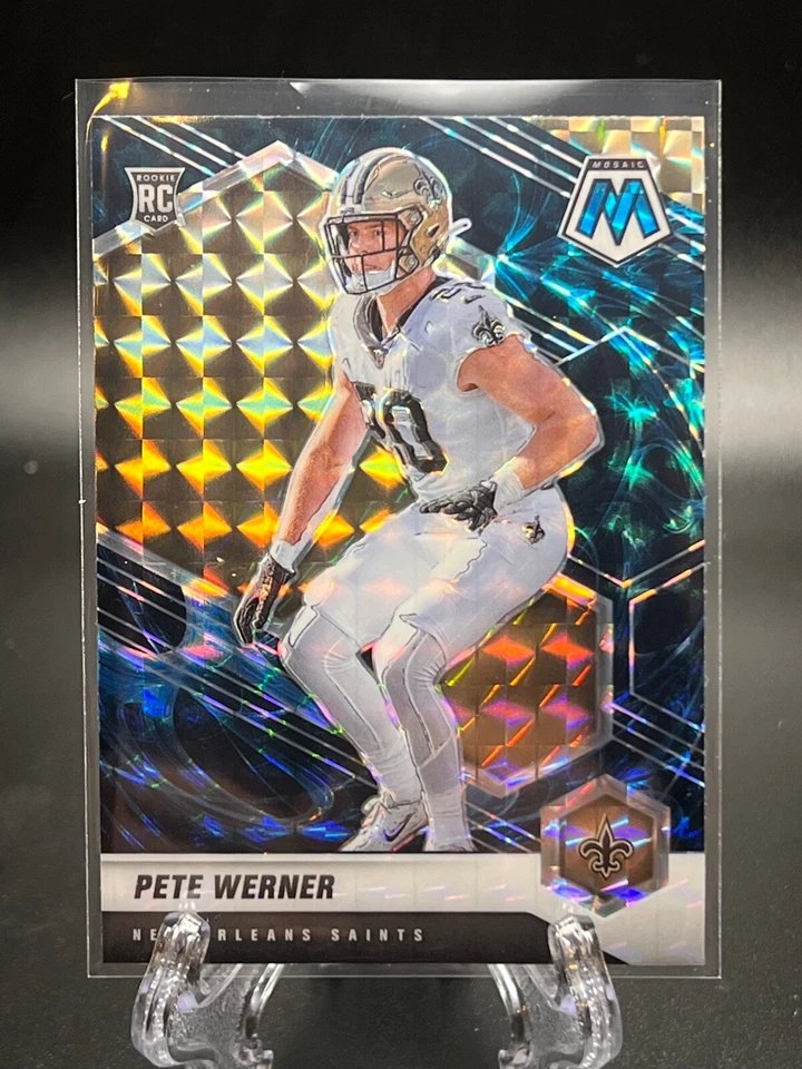 2021 Mosaic Pete Werner Genesis Rookie New Orleans Saints RC SSP - Image 1 of 2