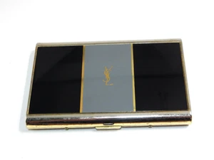 Portasigarette Yves Saint Laurent logo YSL grigio nero vintage - Foto 1 di 15