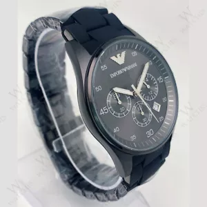 New Emporio Armani AR5889 Black Stainless Steel Chronograph Quartz Men's Watch  - Picture 1 of 6