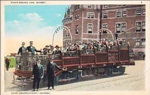 SIGHT-SEEING CAR, Quebec, c.1910; Real Photo Postcard, Tinted, Mint Condition - Picture 1 of 2