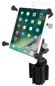 RAM Cup Holder Mount w/ X-Grip Holder for 9" - 10" Tablets, Fits iPad Pro & More - Picture 1 of 2