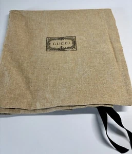 GUCCI COTTON BAG/SHOES DUST BAG TAUPE 16.5" L X 12" W NWOT - Picture 1 of 3