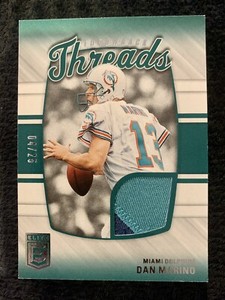 2022 Donruss Elite Dan Marino Mark Duper Throwback Threads /25 ~ Dolphins