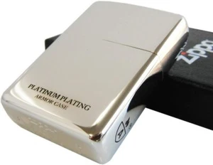 ZIPPO : ARMOR CASE : Oil Lighter : Platinum Plating : 16-PLAT : from JAPAN !!! - Picture 1 of 6