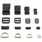 Adjustable D-rings Buckles 10/15/20/25mm Plastic Sliders Paracord Supplies 20pcs