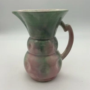 Vintage SylvaC Jug Pink Green Dimpled Art Deco 15cm H 1920s 30s Retro Ceramic - Picture 1 of 9