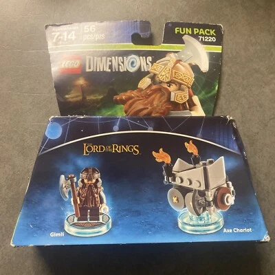 LEGO 71220 Dimensions Gimli Fun Pack Señor de los Anillos Hacha y Carro Nuevo Precintado Foto 1 de 2