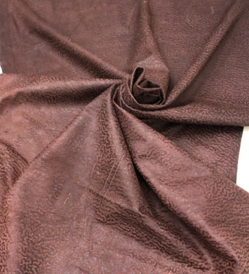 Cowhide Genuine Leather Embossed Finish Garment Weight Brown Soft 15 Sq. Ft. - Image 1 of 4