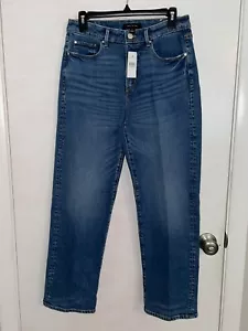 Ann Taylor Women's Size 6 Curvy The Straight High Rise Jeans Blue Denim NWT NEW - Picture 1 of 4