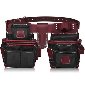 Cinturón de herramientas de nailon y cuero TRUTUCH | Bolsas de herramientas para enmarcar | Bolsa de herramientas de nailon - Imagen 1 de 10