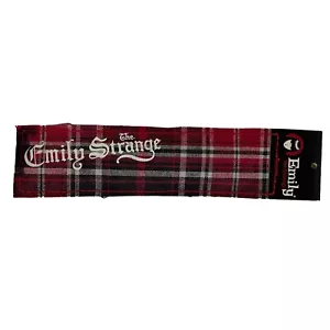 Emily The Strange Ribbon Bookmark Red Tartan 2005 New Old Stock - Foto 1 di 12
