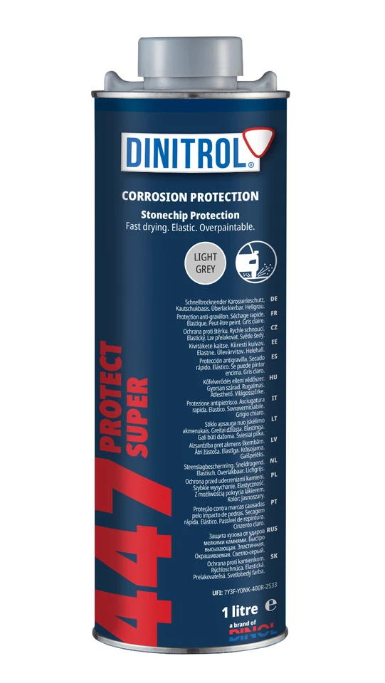Dinitrol protection anti-gravillons base caoutchouc gris clair 1L : D-447