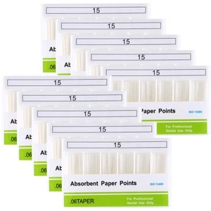 10X Dental Endo Absorbent Paper Points Taper 0.06 15# For Root Canal - Picture 1 of 9